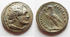 Ancient Coins - Egypt. Ptolemaic kings. Ptolemy V Epiphanes or Ptolemy VI Philometor (204-180 BC or 180-145 BC). AR tetradrachm (27mm, 13.83g). Alexandria mint.