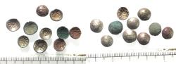 Ancient Coins - LOT OF 10: ARABIA, Southern. Himyar. 'Amd?n Bay?n Yahaqbi?. Circa AD 100-120. AR Fractions. 0.30 gm