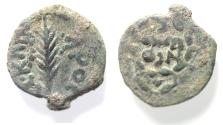 Ancient Coins - JUDAEA. Porcius Festus Procurator under Nero AE Prutah. 58/59 C.E.