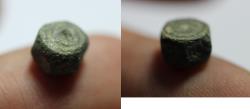 World Coins - ISLAMIC. ABBASID. BRONZE WEIGHT. 1000 A.D. 1/2 DIRHAM