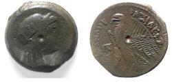Ancient Coins - PTOLEMAIC KINGS of EGYPT. Ptolemy V or Ptolemy VI. 204-180 BC or 180-145 BC. Æ. ISIS