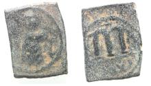Ancient Coins - ARAB-BYZANTINE, AE FALS. Imitation of CONSTANS II. BAÁD ON REVERSE