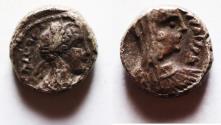 Ancient Coins - Arabia. Nabataean Kings. Malichus II (AD 40-71). AR sela (12mm, 3.28g). Petra mint. Struck in regnal year 1 (40/41).