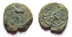 Ancient Coins - Judean Kingdom. Herod the Great. AE Double Prutot . 37 BC