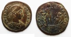 Ancient Coins - Constans (AD 337-350) Æ Centenionalis. Emperor in Galley