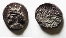 Ancient Coins - Kings of Persis. 2nd century BC. AR Obol