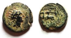 Ancient Coins - Seleukid Kings, Antiochos IV Epiphanes (175-164 BC). Æ 19 Ptolemaïs (Ake) mint