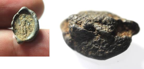 Ancient Coins - Roman Egypt. Lead seal Impression. 2nd Century A.D. As found