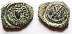 Ancient Coins - BYZANTINE. PHOCAS AE DECANUMMIUM. DESERT PATINA