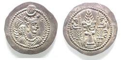 Ancient Coins - Sasanian Empire. Bahram V or Varhran V (A.D. 420-438). Silver AR Drachm.