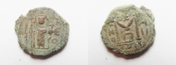 World Coins - ISLAMIC. ARAB-BYZANTINE AE FALS. 650 - 700 A.D 