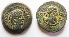 Ancient Coins - Egypt. Alexandria under Claudius (AD 41-54). AE diobol (26mm, 12.70g). Struck in regnal year 10 (AD 49/50).