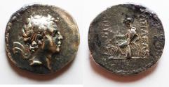 Ancient Coins - Seleukid Kings. Antiochos IV Epiphanes (175-164 BC). AR tetradrachm (28mm, 16.92g). Seleukeia on the Tigris mint.