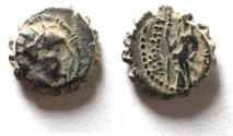 Ancient Coins - SELEUKID KINGDOM. ANTIOCHUS IV AE 14. AKE MINT