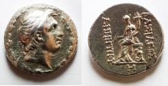 Ancient Coins - GREEK. Seleukid Kingdom. Demetrios I Soter (162-150 BC). AR tetradrachm (30mm, 16.50g). Antioch on the Orontes mint. Struck 162-155/4 BC.
