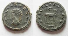 Ancient Coins - Gallienus, 253-268 AD. Antoninianus. Rome mint. RARE LEFT SIDED PORTRAIT