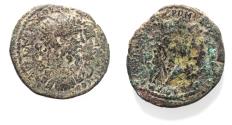 Ancient Coins - ARABIA, Adraa. Septimius Severus, with Julia Domna. AD 193-211. Æ 30mm, 12.15 g, 1h). Dated CY 102 (AD 207/8).