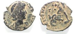 Ancient Coins - CONSTANTIUS II AE , FALLEN HORSEMAN. AS FOUND.