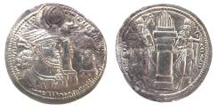 Ancient Coins - SASANIAN KINGS. Vahr?m (Bahram) II, with Queen and Prince 4. AD 276-293. AR Drachm