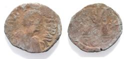 Ancient Coins - AS FOUND: Byzantine. JUSTIN I AE FOLLIS