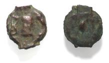 Ancient Coins - Arabia Felix. Hadhramawt. First century BC-first century AD. Cast AE 20mm, 3.27 g. Shaqar mint.