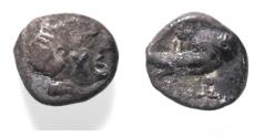 Ancient Coins - Apparently unpublished: Arabia Felix. Saba’. Mid-fourth-second century BC. AR quarter unit (11mm, 1.29g).