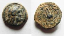 Ancient Coins - Ptolemy IX Soter II Lathyros Æ 16 . Alexandria