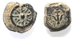 Ancient Coins - Judaea, Alexander Jannaeus, 103-76 BC, AE Prutah (Biblical Widow's Mite)