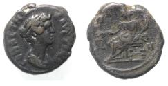 Ancient Coins - Egypt. Alexandria under Faustina II 9Augusta, AD 147-175). Billon tetradrachm (22mm, 12.21g). Struck in regnal year 18 of Marcus Aurelius (AD 154/5).