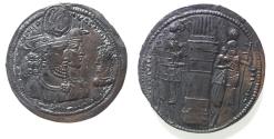Ancient Coins - SASANIAN KINGS. Vahr?m (Bahram) II, with Queen and Prince 4. AD 276-293. AR Drachm