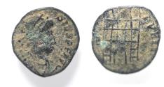 Ancient Coins - Roman Imperial. Theodosius I (AD 379-395). AE nummus (12 mm, 0.88 g). Thessalonica mint, AD 384-388.
