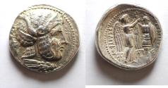 Ancient Coins - Unpublished with countermark: Seleukid Kings. Seleukos I Nikator (312-281 BC). AR tetradrachm (26mm, 17.05g). Susa mint.  Struck c. 305-295 BC.