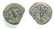 Ancient Coins - Judaea, Herod I The Great, 40 BC - 4 AD. AE Double Prutah. APHLASTON
