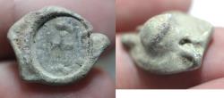 Ancient Coins - BYZANTINE. LEAD SEAL IMPRESSION. CROSS