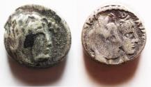Ancient Coins - Nabataean Kingdom. Aretas IV (9 BC-AD 40). AR sela (15mm, 4.26g). Struck c. AD 21/22-39/40.