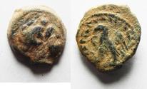 Ancient Coins - Ptolemaic Kingdom. Ptolemy VIII Euergetes II (Physcon). Second reign, 145-116 B.C. Æ. Cyrene.