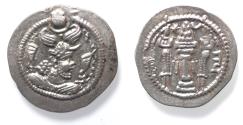 Ancient Coins - Sasanian Kingdom, Peroz I, 458-471 AD. AR drachm