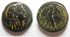 Ancient Coins - PTOLEMAIC EMPIRE. PTOLEMY VI 180-145 BC. AE28 . WITH ISIS