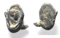 Ancient Coins - Roman Egypt. 2nd-3rd century AD. Lead seal impression (17MM. 5.14GM).  SERAPIS?