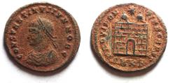 Ancient Coins - Constantine II AE follis. Camp Gate.