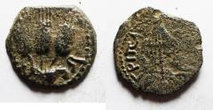 Ancient Coins - JUDAEA, Herodians. Agrippa I. 37-43 CE. AE Prutah .Jerusalem mint.