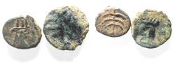 Ancient Coins - Samaria. Caesarea Maritima. First century AD. AE mimimi (largest 11mm, 0.60g).