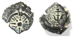 Ancient Coins - Judaea, Alexander Jannaeus, 103-76 BC, AE Prutah (Biblical Widow's Mites).