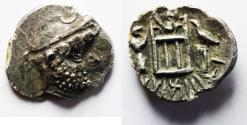 Ancient Coins - Kings of Persis. Vādfradād II (Autophradates) (early-mid second century BC). AR Drachm (18mm, 3.63g). Istakhr (Persepolis) mint.