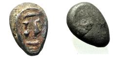 Ancient Coins - Egypt. Lead scarab seal impresssion (23 x 17mm). Uncertain hieroglyphic signs. 600-300 B.C