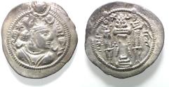 Ancient Coins - Sasanian Empire. Kavad I (first reign, AD 488-497). AR drachm (28mm, 3.95g) BBA mint.