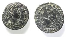 Ancient Coins - CONSTANTIUS II AE , FALLEN HORSEMAN. AS FOUND.