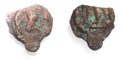 Ancient Coins - Arabia Felix. Hadhramawt. First century BC-first century AD. Cast AE 20mm, 2.69 g. Shaqar mint.