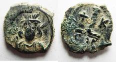 Ancient Coins - BYZANTINE. Constantine IV (AD 668-685). AE decannumium (20mm, 4.35g). Constantinople mint. 