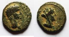 Ancient Coins - Decapolis. GAdara under Claudius (AD 41-54). AE 18